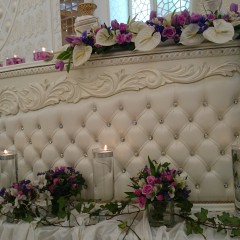 цветочное оформление свадебного стола